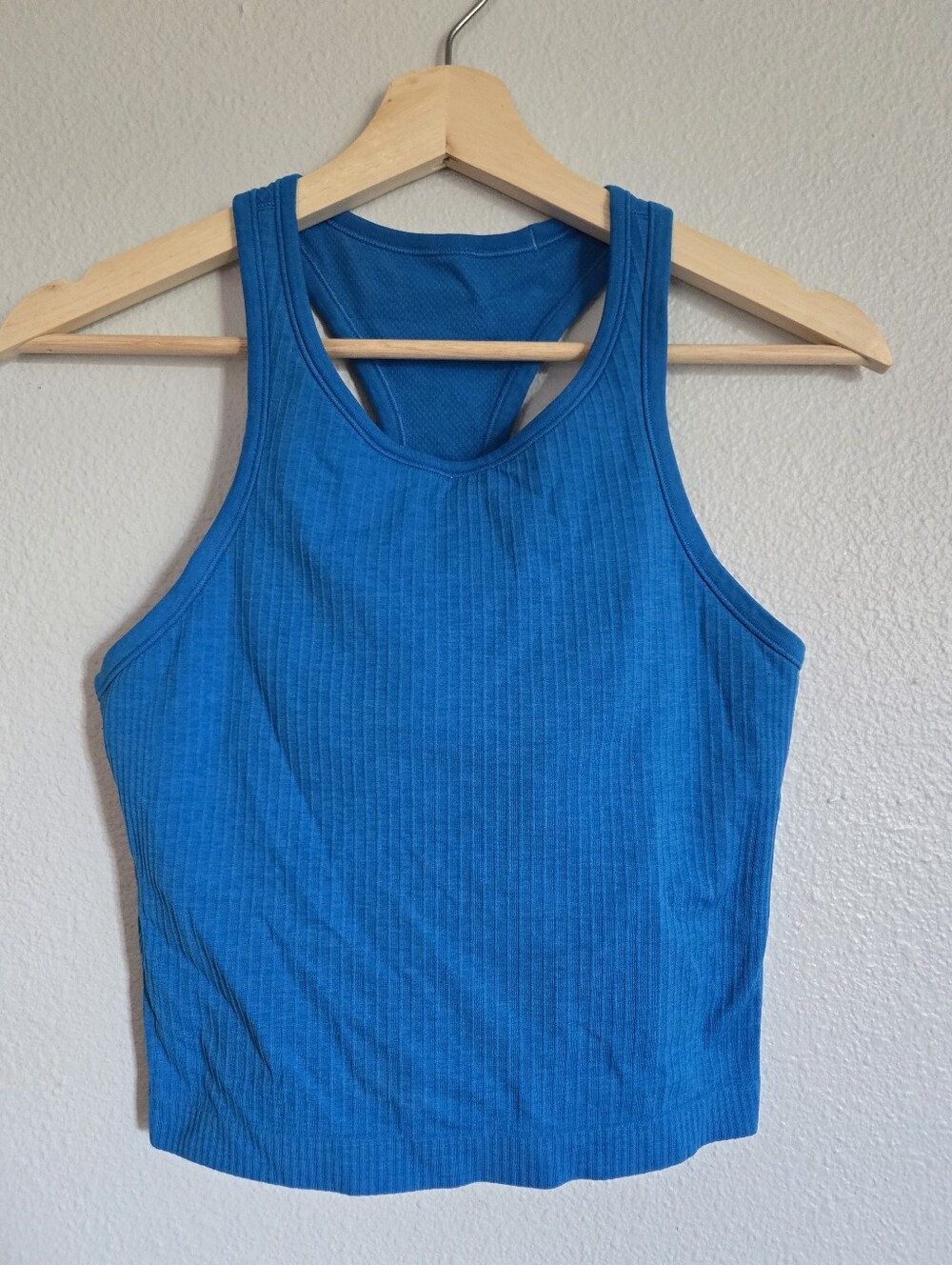 Lululemon Ebb to Street Cropped Racerback Tank Top Poolside